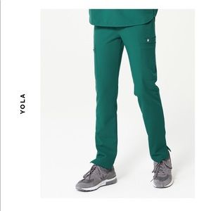 Figs Yola Style Scrub Pant - Hunter Green - S